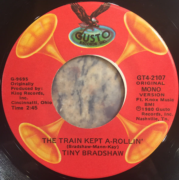 Tiny Bradshaw : Walkin' The Chalk Line / The Train Kept A-Rollin' (7", Single, Mono, RE)
