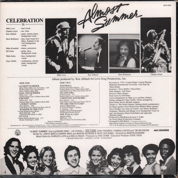 Celebration : Almost Summer - Music From The Original Motion Picture Score (LP, Album)