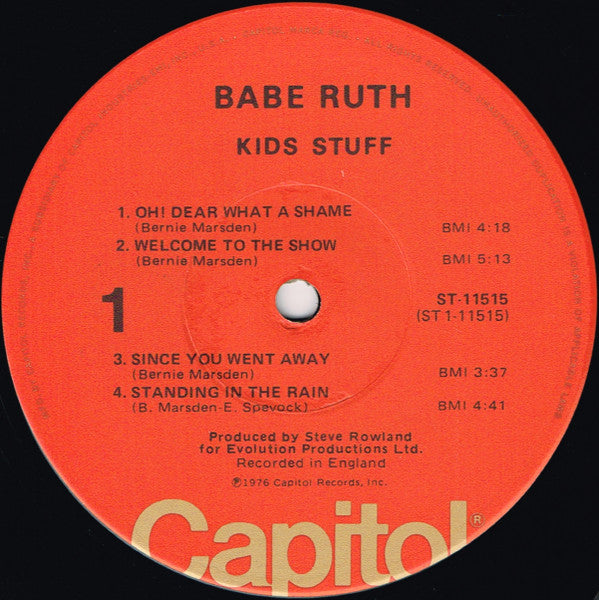 Babe Ruth : Kid's Stuff (LP, Album)