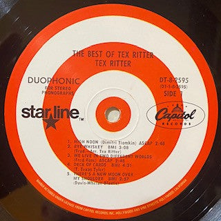 Tex Ritter : The Best Of Tex Ritter (LP, Comp, Club, RE, Duo)