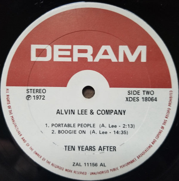 Ten Years After : Alvin Lee & Company (VG+) – Square Cat Vinyl