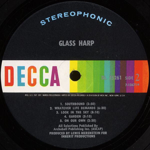 Glass Harp : Glass Harp (LP, Album)