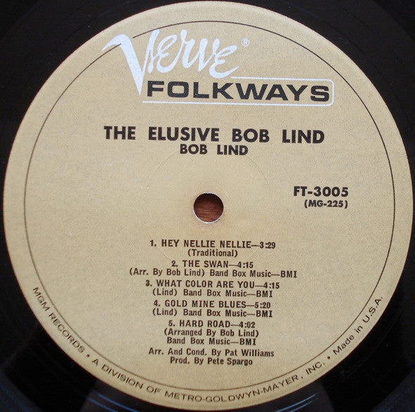 Bob Lind : The Elusive Bob Lind (LP, Album, Mono)
