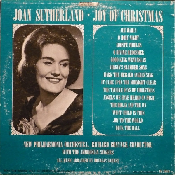 Joan Sutherland, New Philharmonia Orchestra Conducted By Richard Bonynge : Joy Of Christmas (LP, Album, Glo)