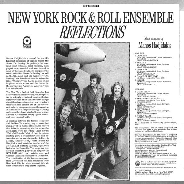 The New York Rock Ensemble : Reflections (LP, Album, PR )