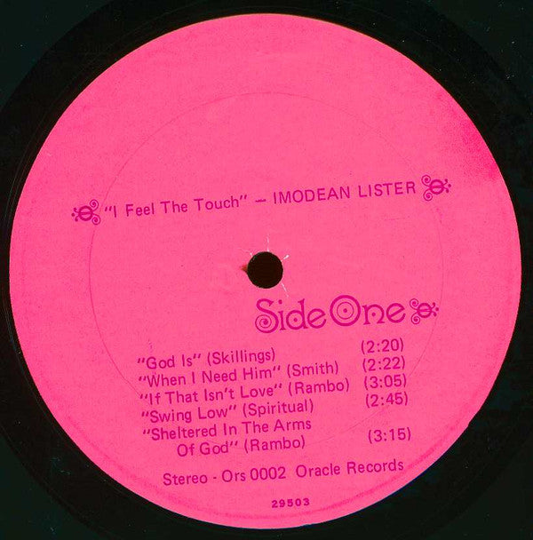 Imodean Lister : I Feel The Touch (LP, Album)