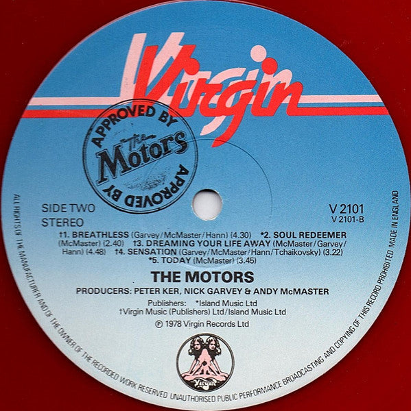 The Motors : Approved By The Motors (LP, Album, Red)