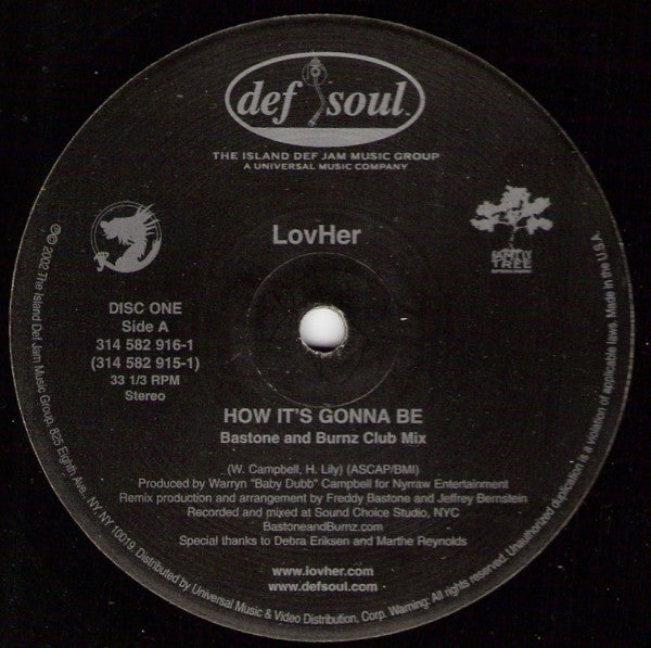 LovHer : How It's Gonna Be (The Dance Remixes) (2x12")