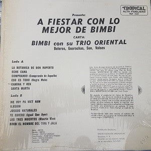 Bimbi Y Su Trio Oriental : A Fiestar Con Lo Mejor De Bimbi (LP)