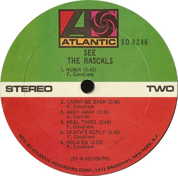 The Rascals See Vg Square Cat Vinyl The Rascals See Vg Square Cat Vinyl