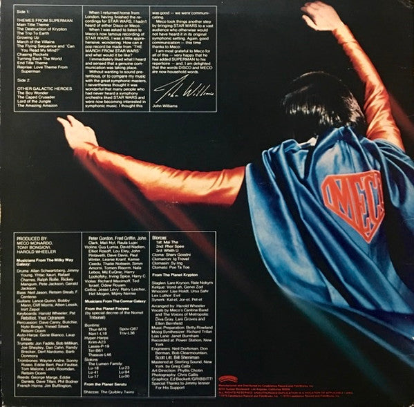 Meco* : Superman And Other Galactic Heroes (LP, Album, Ter)