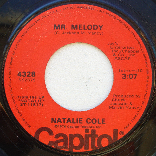 Natalie Cole : Mr. Melody (7", Los)