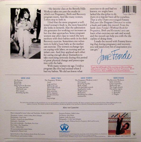 Jane Fonda : Jane Fonda's Workout Record For Pregnancy, Birth And Recovery (2xLP, Album)