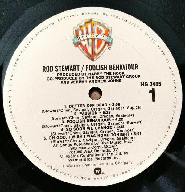 Rod Stewart : Foolish Behaviour (LP, Album)