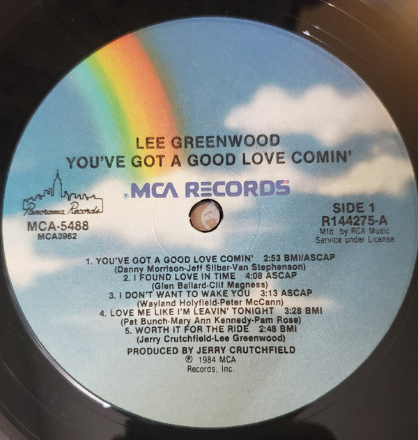 Lee Greenwood : You've Got A Good Love Comin' (LP, Album, Club, Ind)