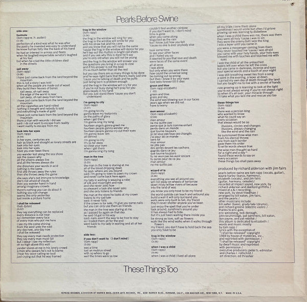 Pearls Before Swine : These Things Too (LP, Album, Pit)