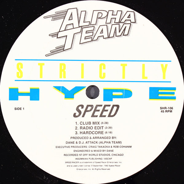 Alpha Team : Speed (12")