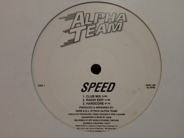 Alpha Team : Speed (12")