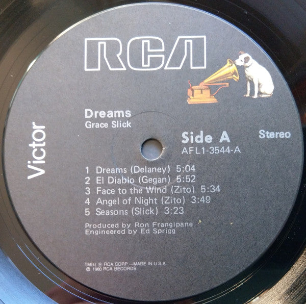 Grace Slick : Dreams (LP, Album, Ind)