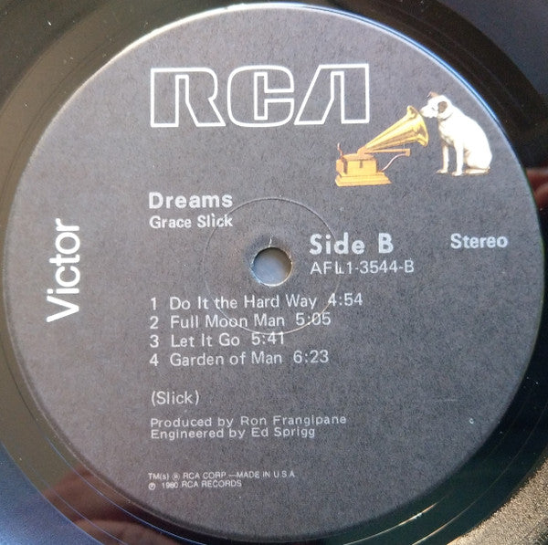 Grace Slick : Dreams (LP, Album, Ind)