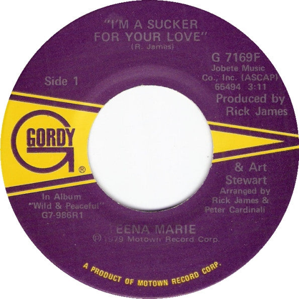 Teena Marie : I'm A Sucker For Your Love (7", Single)