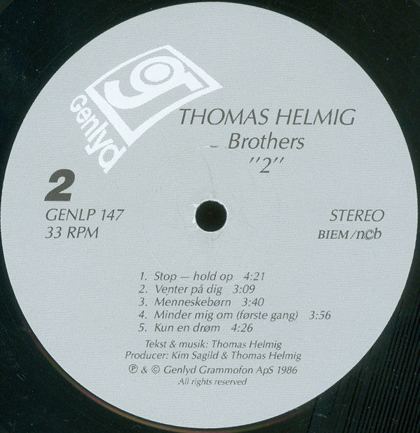 Thomas Helmig Brothers : 2 (LP, Album)