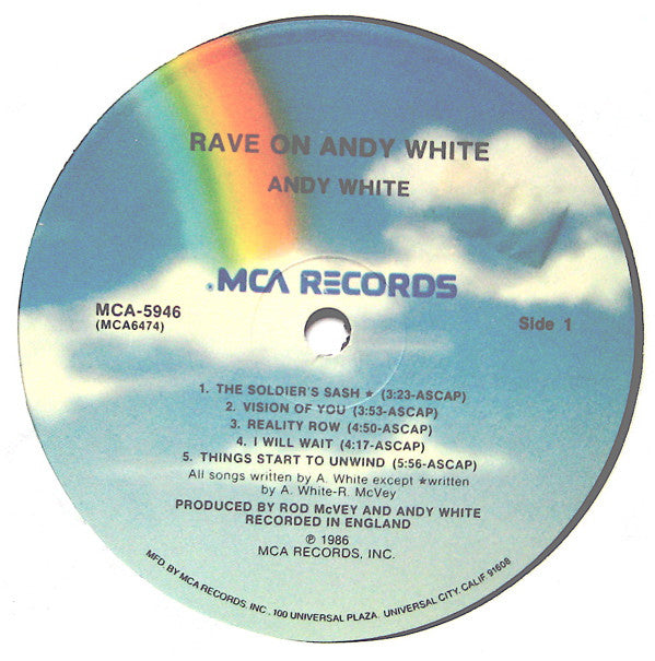 Andy White (4) : Rave On Andy White (LP, Album)