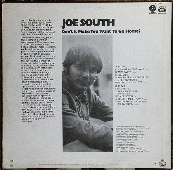 Joe South : Don't It Make You Want To Go Home (LP, Album, Scr)