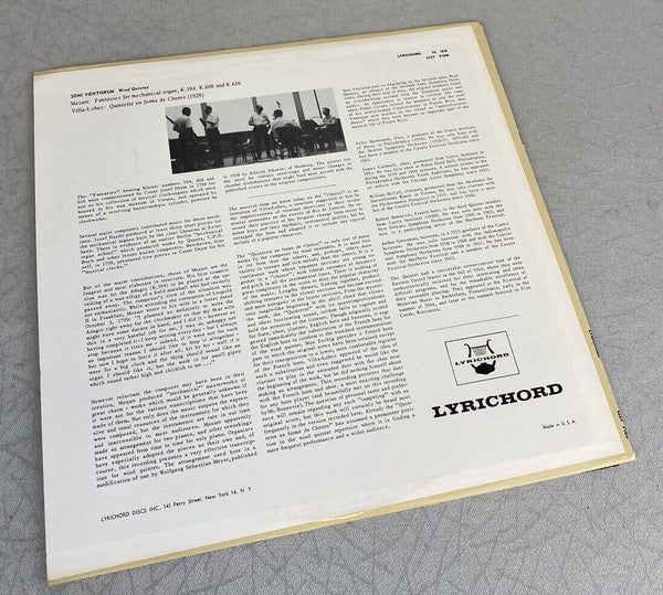 Soni Ventorum Wind Quintet, Wolfgang Amadeus Mozart, Heitor Villa-Lobos : Soni Ventorum (LP, Album)