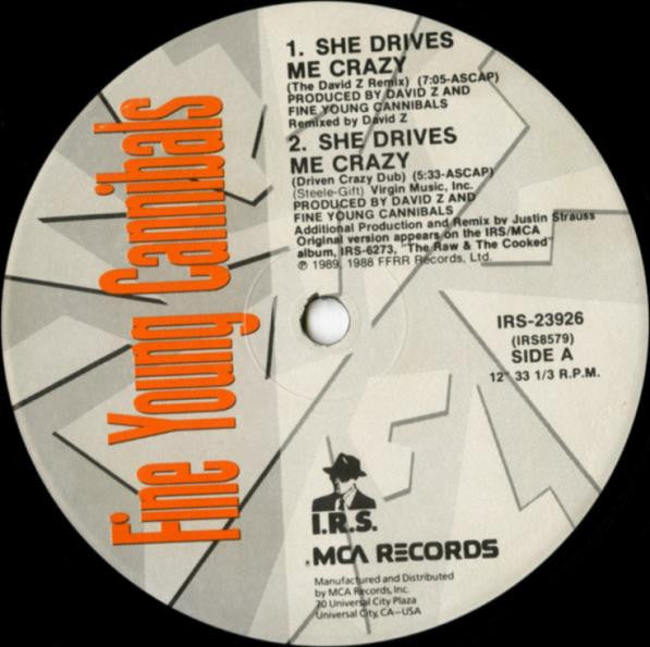 Fine Young Cannibals : She Drives Me Crazy (VG+) – Square Cat Vinyl