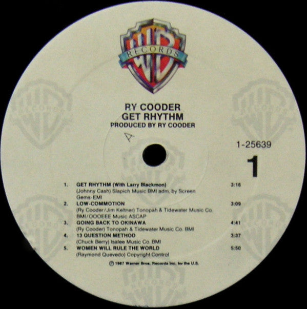 Ry Cooder : Get Rhythm (LP, Album)