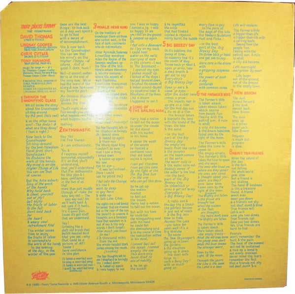 David Thomas & The Pedestrians* : More Places Forever (LP, Album)