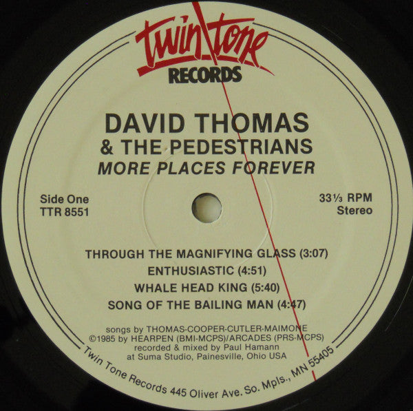 David Thomas & The Pedestrians* : More Places Forever (LP, Album)