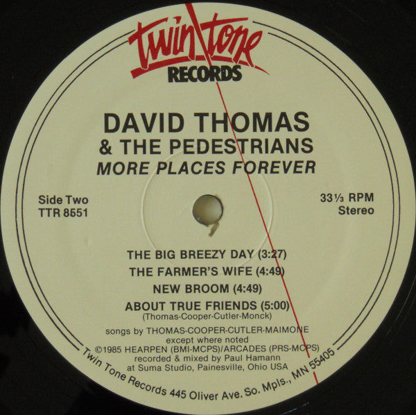 David Thomas & The Pedestrians* : More Places Forever (LP, Album)