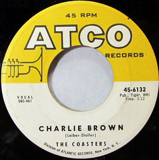 The Coasters : Charlie Brown / Three Cool Cats (7", Single, Mon)