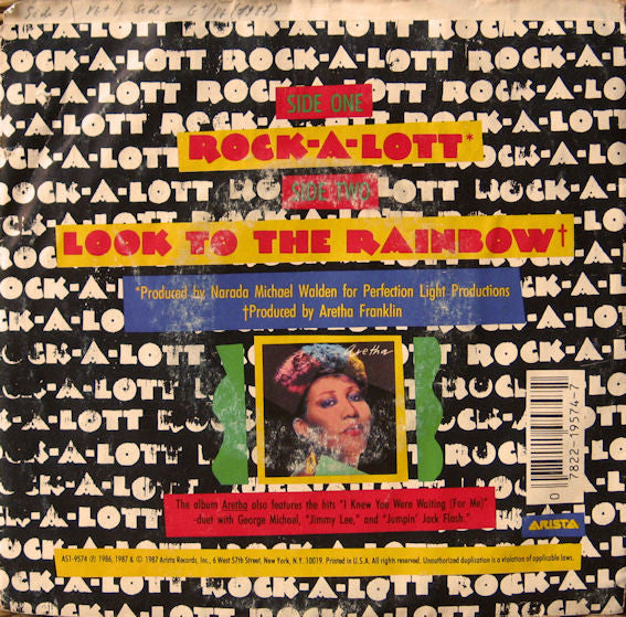 Aretha Franklin : Rock-A-Lott / Look To The Rainbow (7", Single)