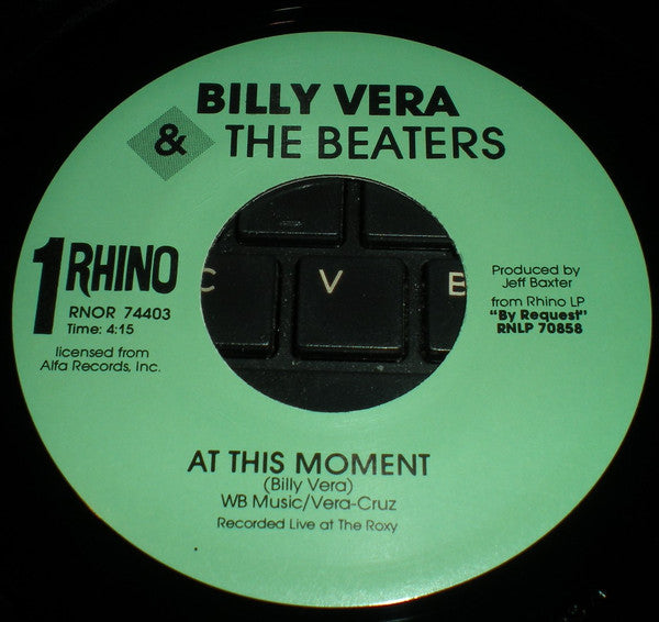 Billy Vera & The Beaters : At This Moment / I Can Take Care Of Myself (7", Single)
