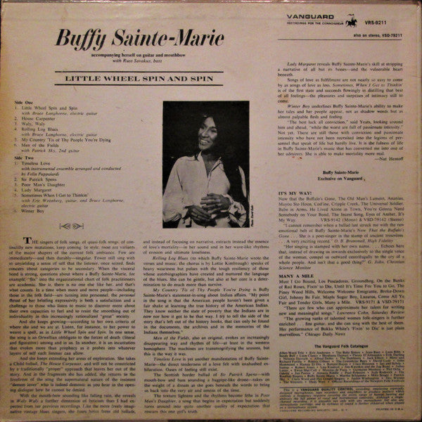 Buffy Sainte-Marie : Little Wheel Spin And Spin (LP, Mono)