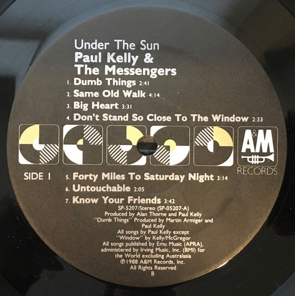 Paul Kelly And The Messengers : Under The Sun (LP, Album)