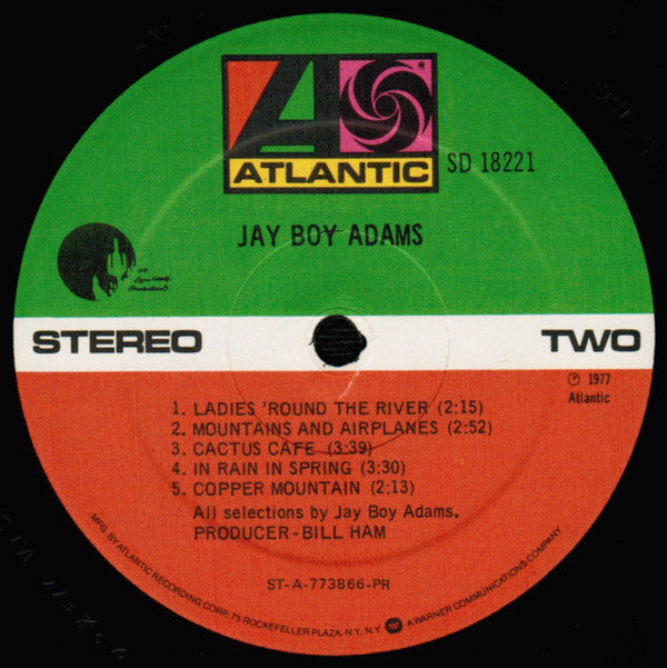 Jay Boy Adams : Jay Boy Adams (LP, Album)