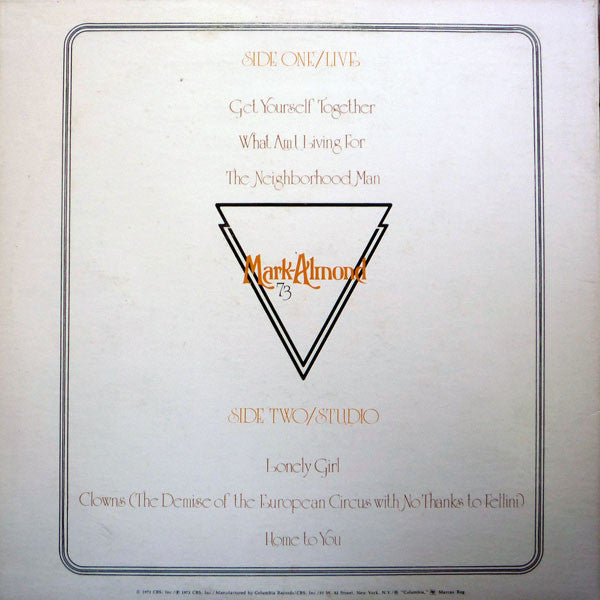 Mark-Almond : 73 (LP, Album, Gat)