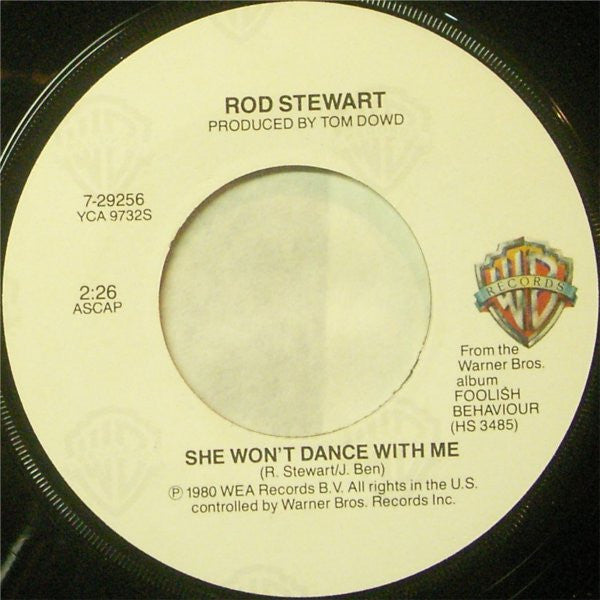 Rod Stewart : Infatuation / She Won't Dance With Me (7", Single, Spe)