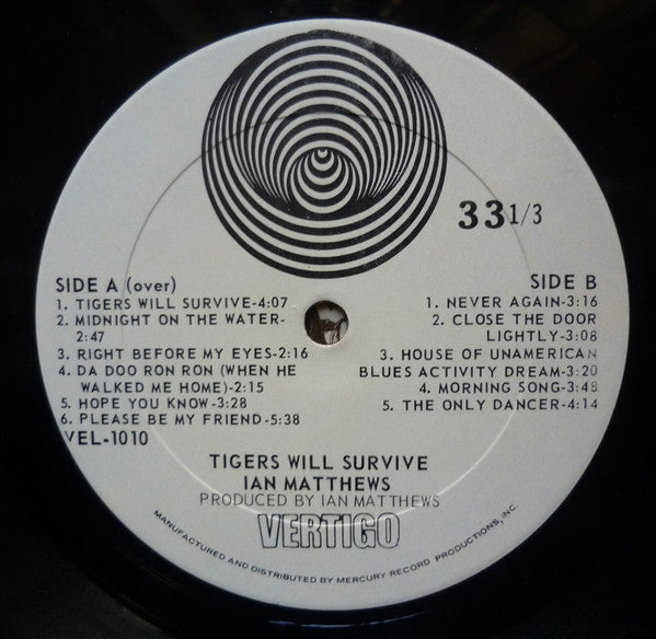 Iain Matthews : Tigers Will Survive (LP, Album, Tex)