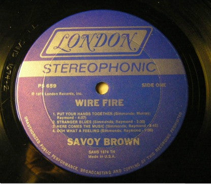 Savoy Brown Featuring Kim Simmonds : Wire Fire (LP, Album, Ter)