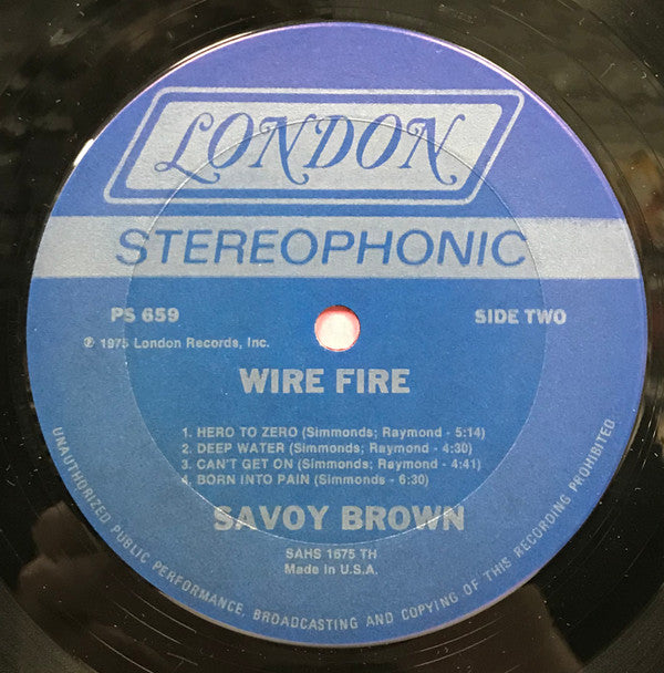 Savoy Brown Featuring Kim Simmonds : Wire Fire (LP, Album, Ter)