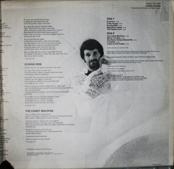 Zager & Evans : Zager & Evans (LP, Album, Roc)