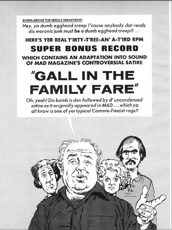 Allen Swift, Pat Bright & Herb Duncan : Mad Magazine Presents Gall In The Family Fare (Flexi, 7", S/Sided, Mono, Squ)