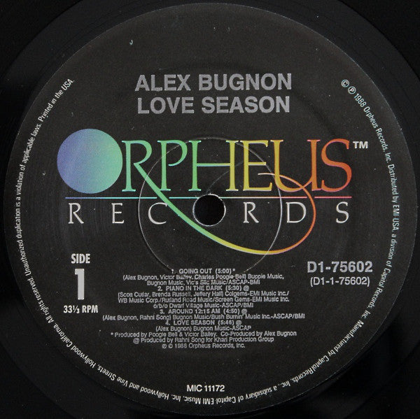 Alex Bugnon : Love Season (LP, Album)