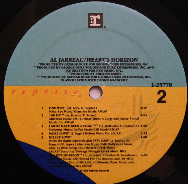 Al Jarreau : Heart's Horizon (LP, Album)