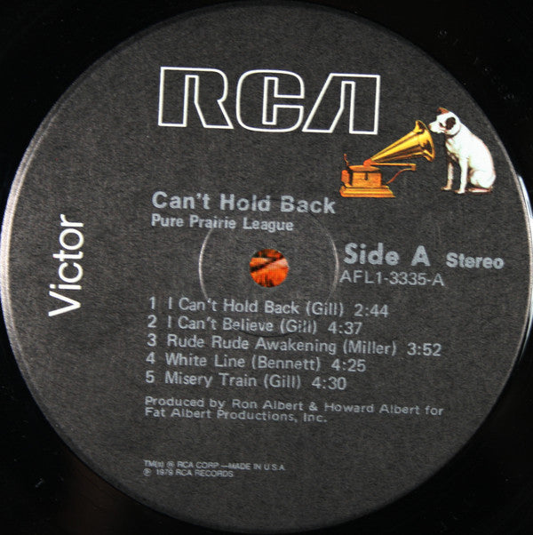 Pure Prairie League : Can't Hold Back (LP, Album)